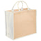 Personalised Jute Tote Bag - Natural with White Panels