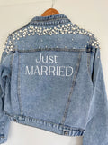 Luxe Pearl Denim Bride Jacket