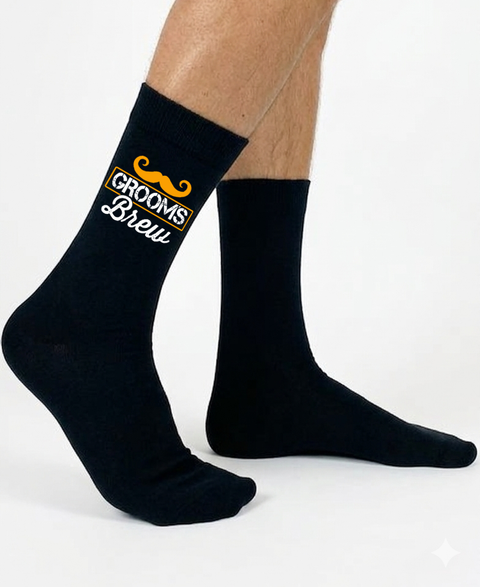Groom and Grooms Brew Crew Socks