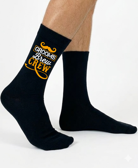 Groom and Grooms Brew Crew Socks