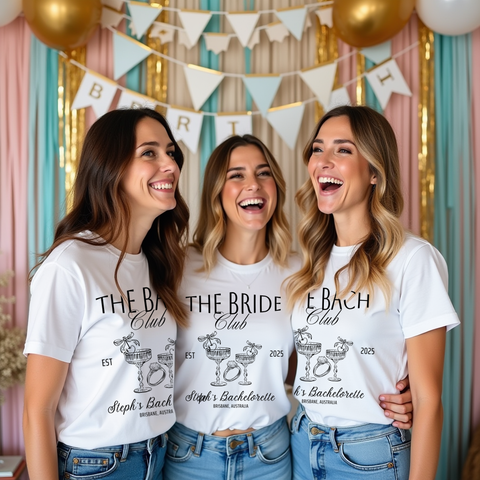 Printed Tshirt - The Bride & Bach Club #3