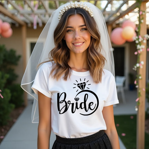 Bride with Diamond Ring Tshirt