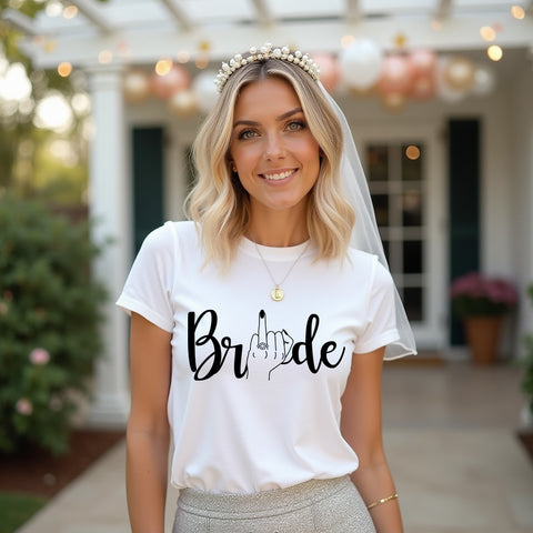 Bride with Diamond Ring Finger Tshirt
