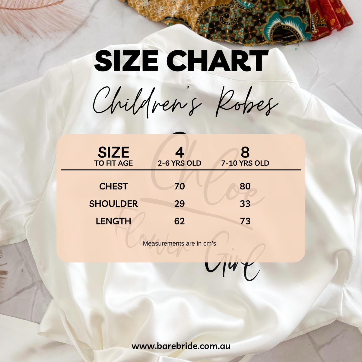 Billie Children’s Robe – Champagne Satin Bridal Robe for Kids | Bare ...
