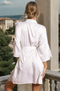 Penny Lace Trim Robe - White