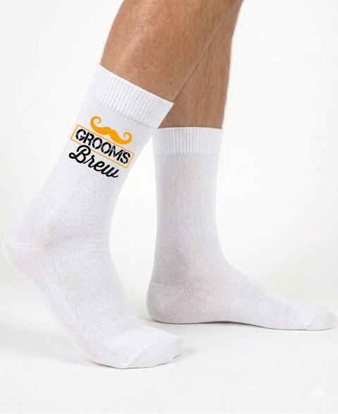 Groom and Grooms Brew Crew Socks