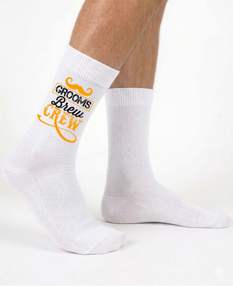 Groom and Grooms Brew Crew Socks