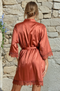 Willow Lace Hem Robe - Maple and White