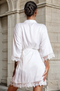 Willow Lace Hem Robe - White