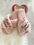 Luxe Fluffy Slippers - Blush Pink