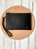 Structured Pouch with Wrist Strap - Black