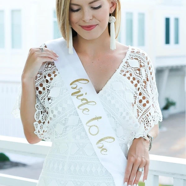 Bride to be lace sale sash